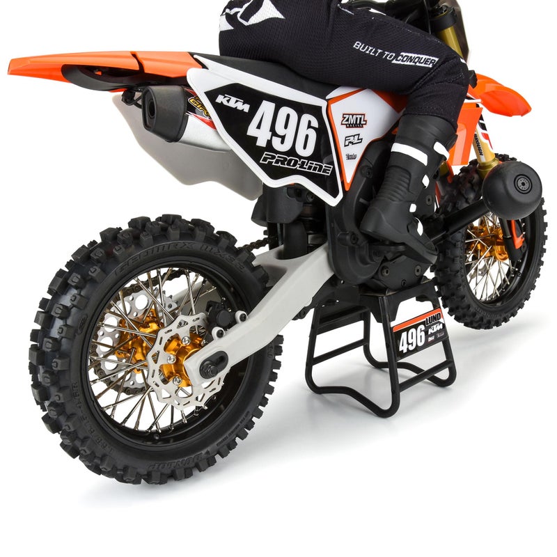 برو-لاين ريسينج عجلة خلفية Pro-Line Racing 1/4 Pro-Spec ألومنيوم V2 خرزية مجمعة باللون الأسود/الذهبي Pro Moto-MX PRO283700T3 - Image 5